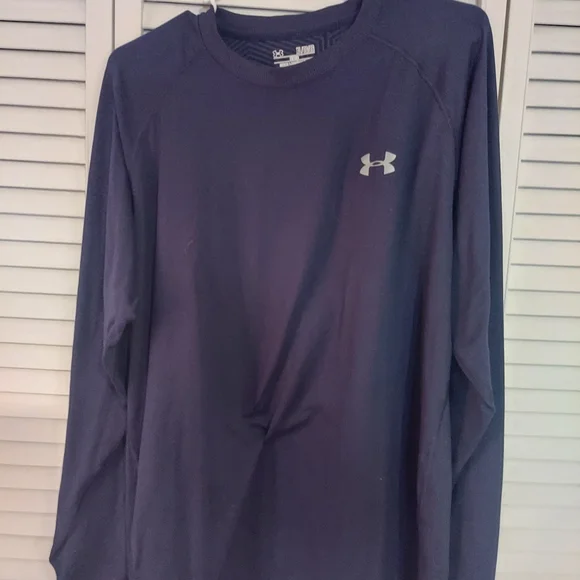 Under Armour Men's Navy Long Sleeve Shirt - Picture 1 of 3